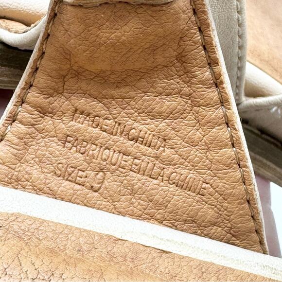 UO Silence + Noise Sofia Lace Up Ankle Tie Heel Sandals Cream Size 9 Boho Glam - Picture 12 of 14